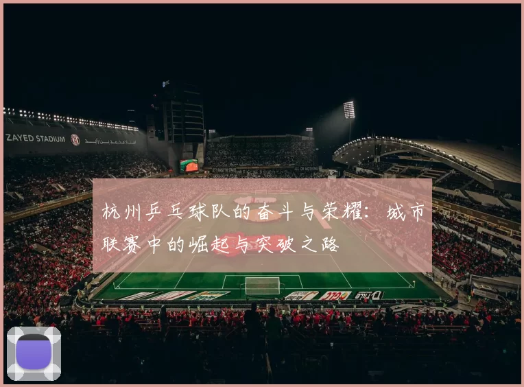 杭州乒乓球队的奋斗与荣耀：城市联赛中的崛起与突破之路